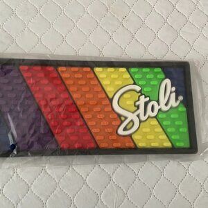 Stoli Vodka Rubber Bar Mat Colorful Rainbow Pride